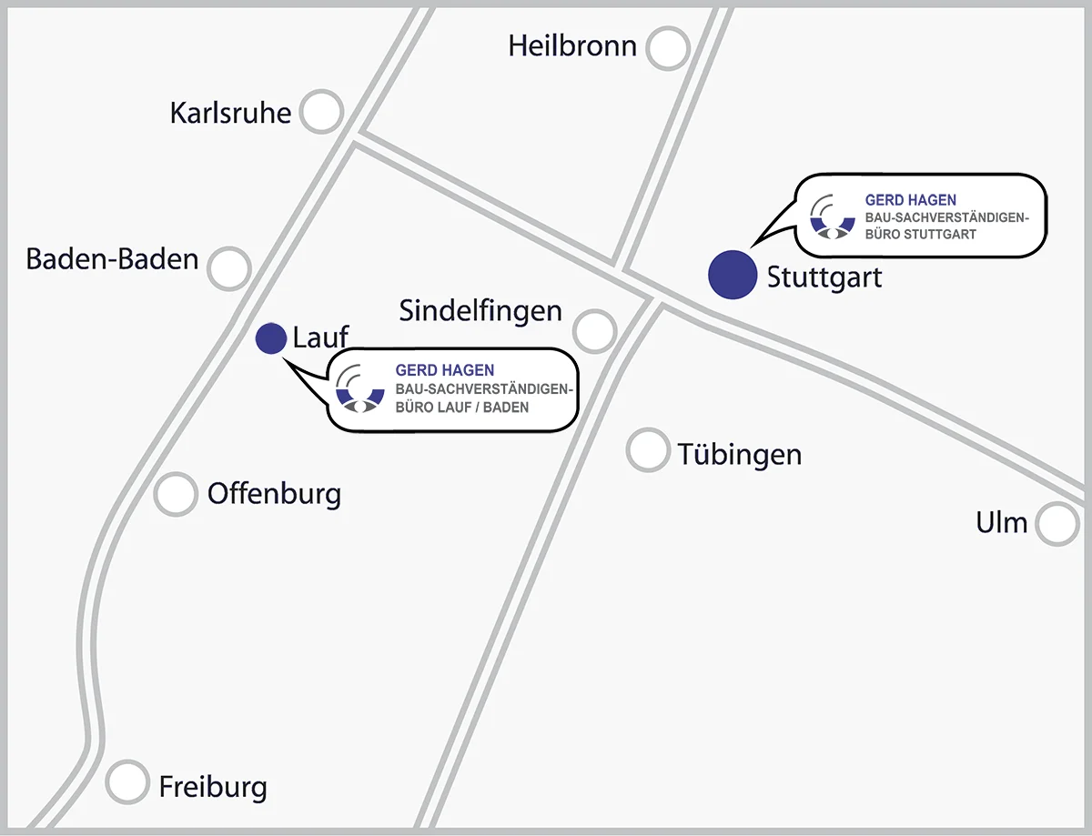 Bausachverständiger in Bühl in Baden und Stuttgart